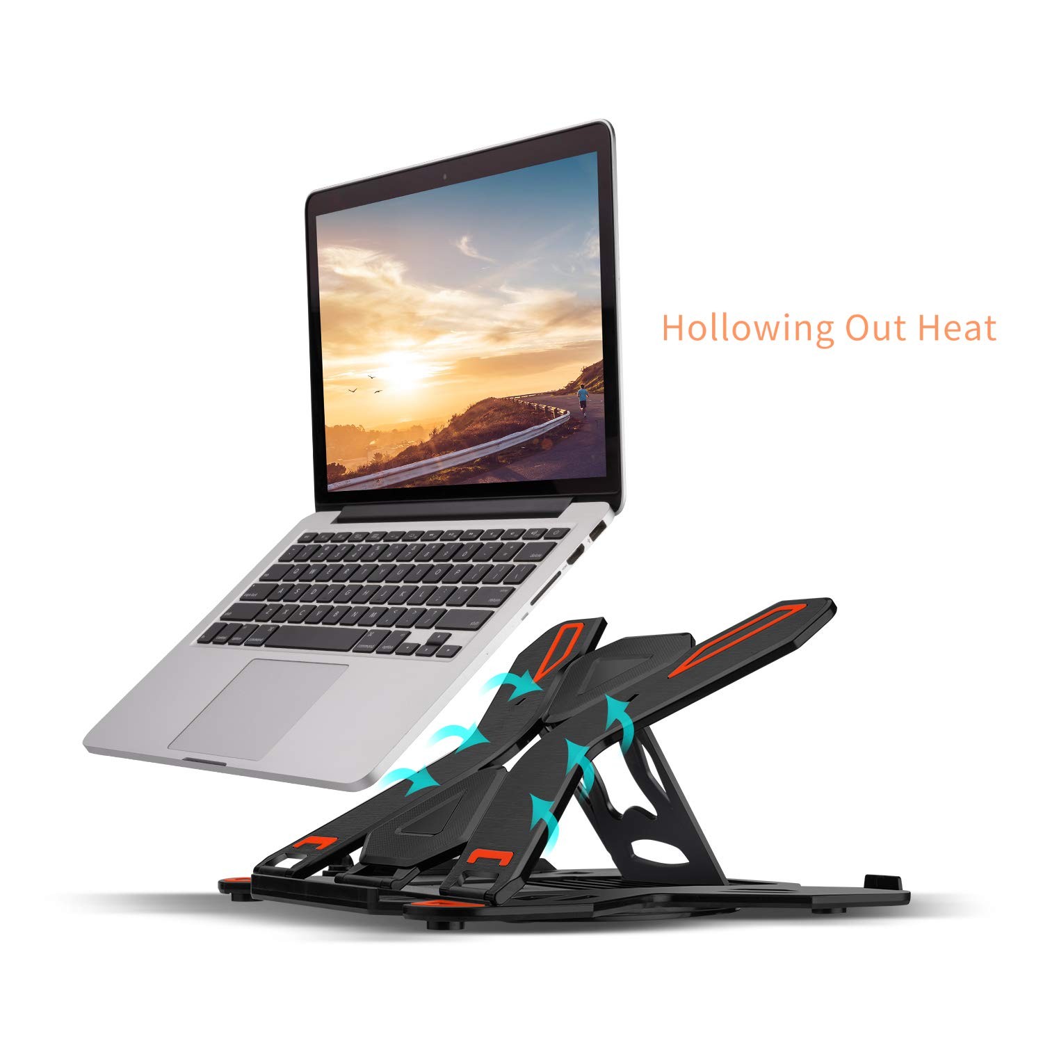 Adjustable Laptop Stand Foldable 360 Rotation Ventilated for 10-17in Laptops
