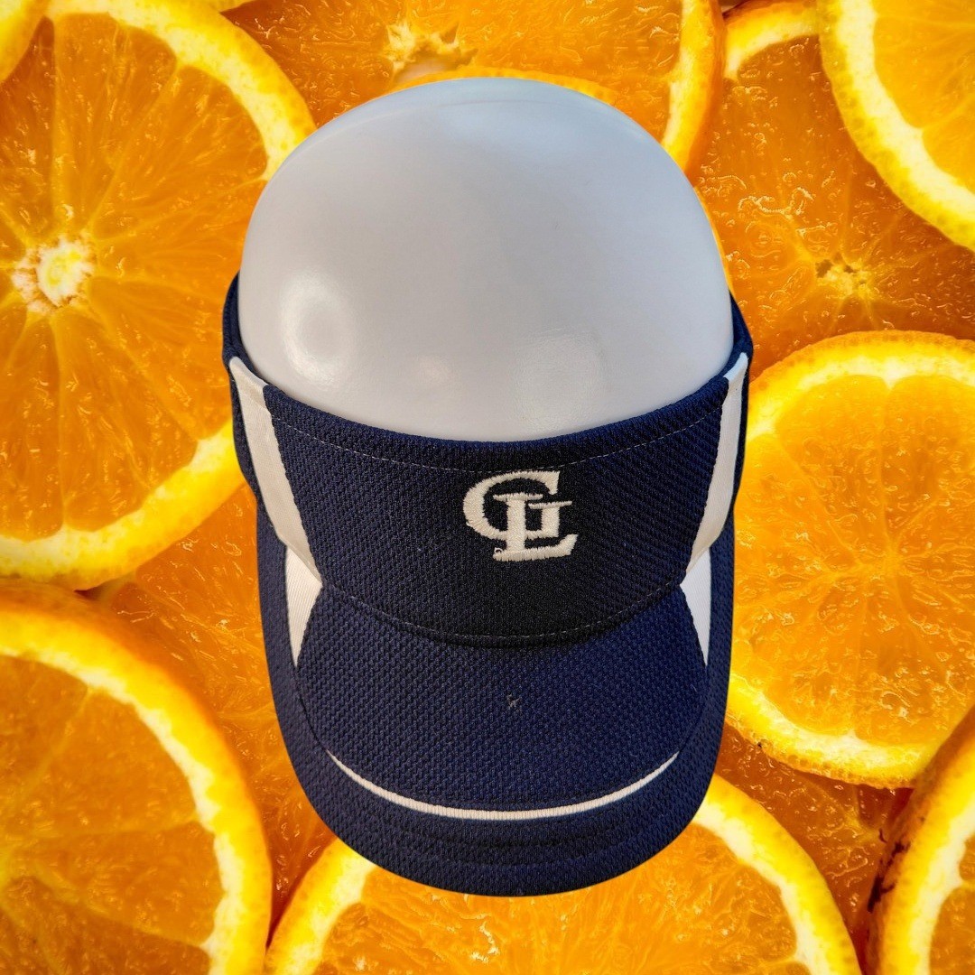 Augusta Sportswear Youth Navy Blue White CL Logo Mesh Athletic Visor Adjustable