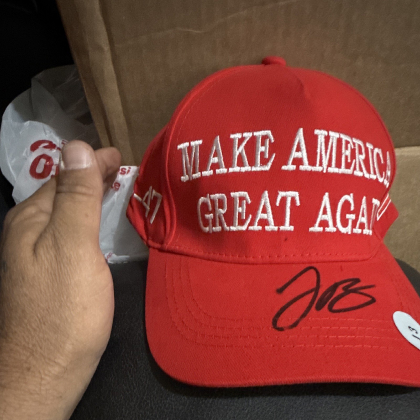 Signed Make America Great Again Hat, Trump 2016, Red Cotton, JSA Authenticated