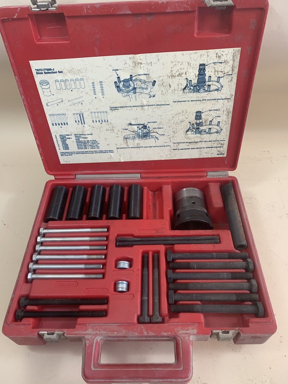 FORD ROTUNDA OTC TOOL T88C-77000-JT SHIM SELECTION SET PART OF TKIT-1988-TRACER
