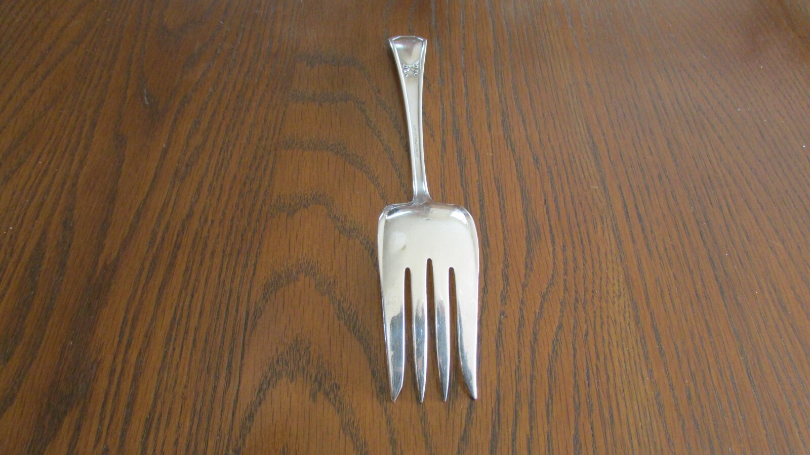 Holmes & Edwards Silver Plate Monogram QLB Cold Meat Serving Fork