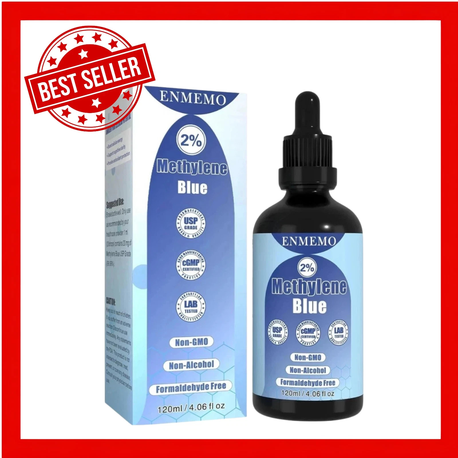 Methylane Blue2% 120mL USP Pharmaceutical Grade 99.99% - Ultra Pure, Free ship