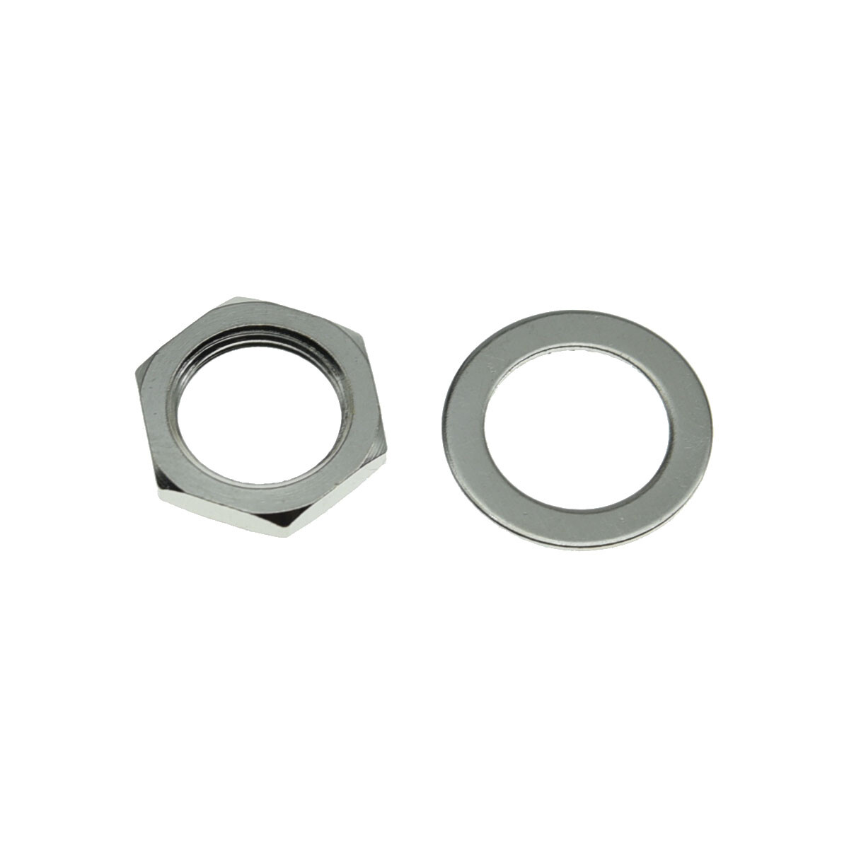 20pcs Guitar Input Output Jack Socket Nuts and Washer Metric Jack Nuts Nickel