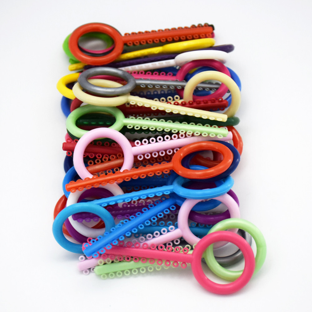 5 Packs Mixed Color Dental Orthodontic Ligature Ties Elastic Rubber Band Braces