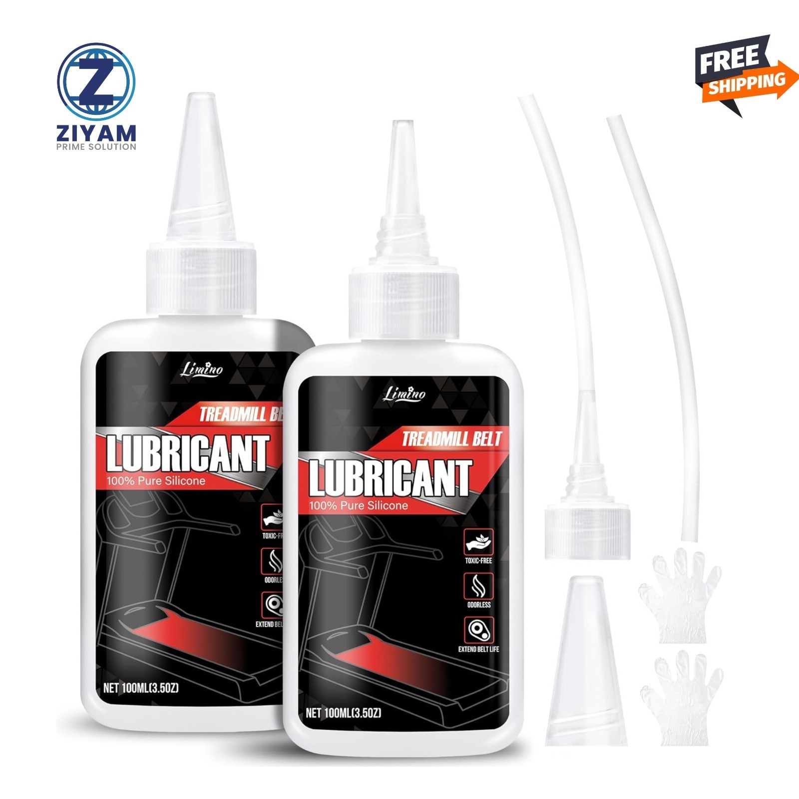 Fitness 100% Silicone Treadmill Belt Lubricant, Lube Application Tube
