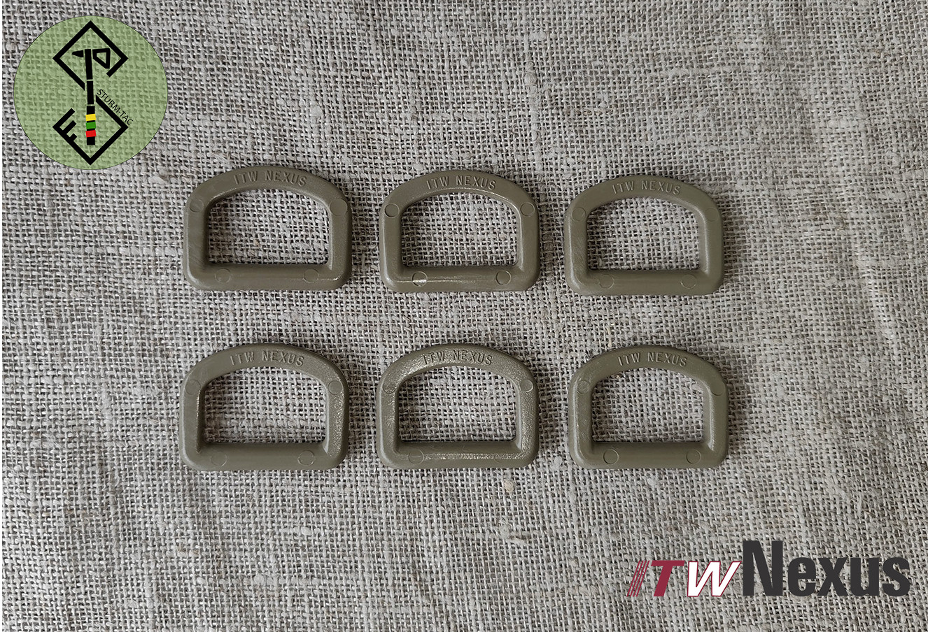 ITW Nexus 1"(25mm) D-Rings - Tan499 (Pack of 6)