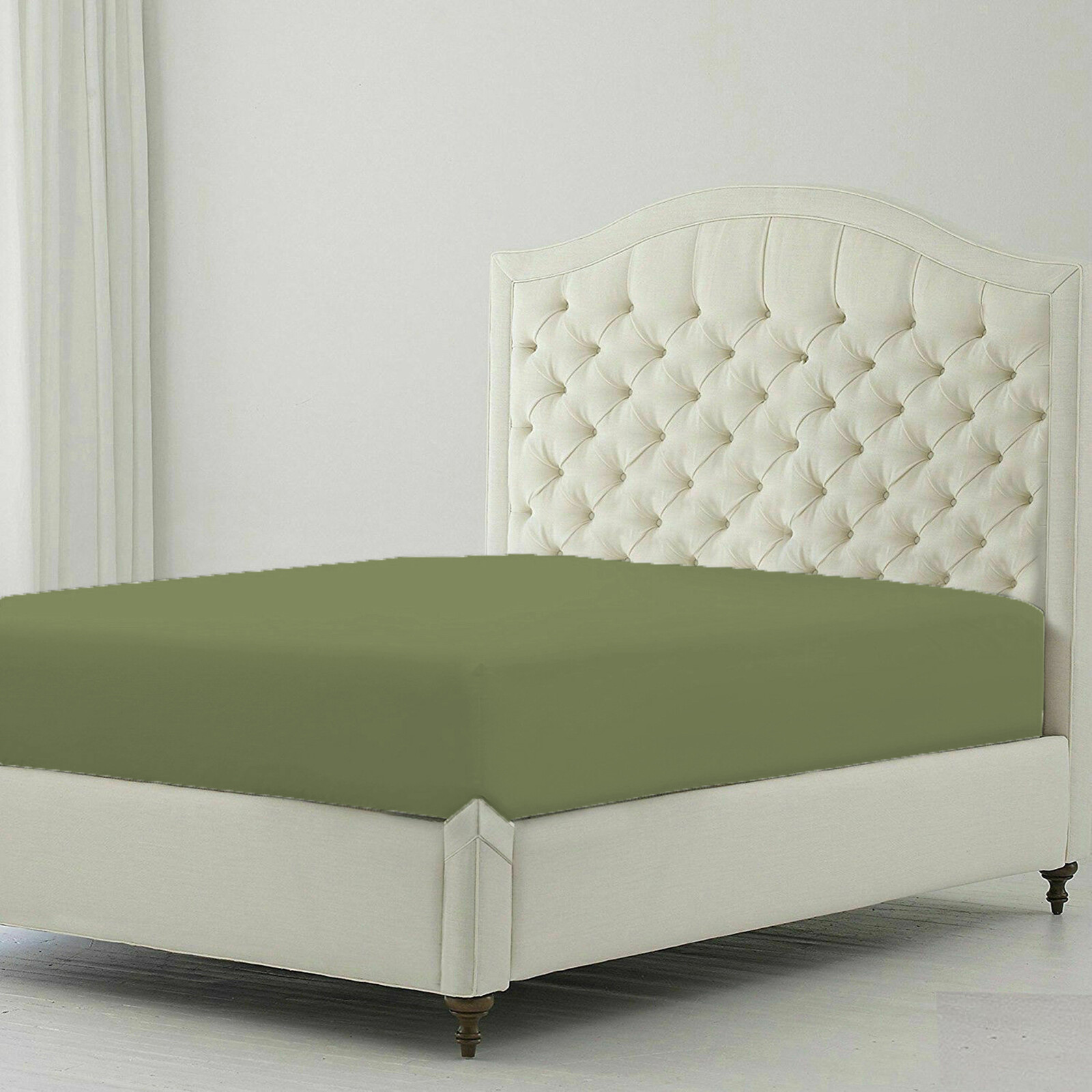 Extra Deep Pocket Bed Sheets 1000 - 1200 TC Egyptian Cotton Moss Solid