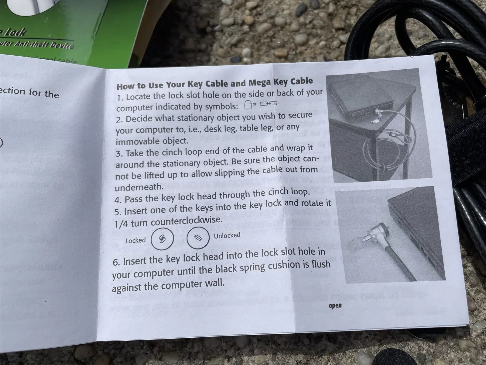 Kryptonite 5mm Key Cable Lock Notebook Computer Anti Theft
