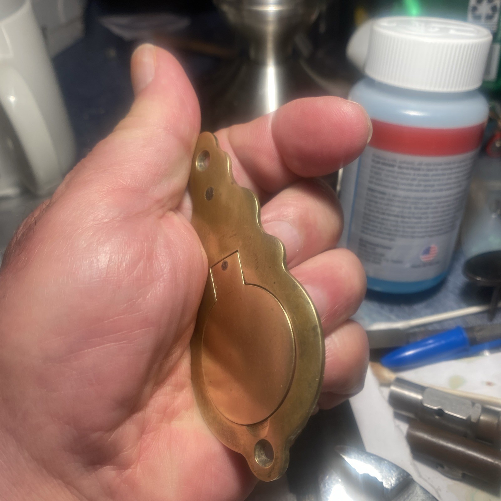CVA Hawken , Mountain Rifle Muzzleloader Brass Patch Box Plate With Screws