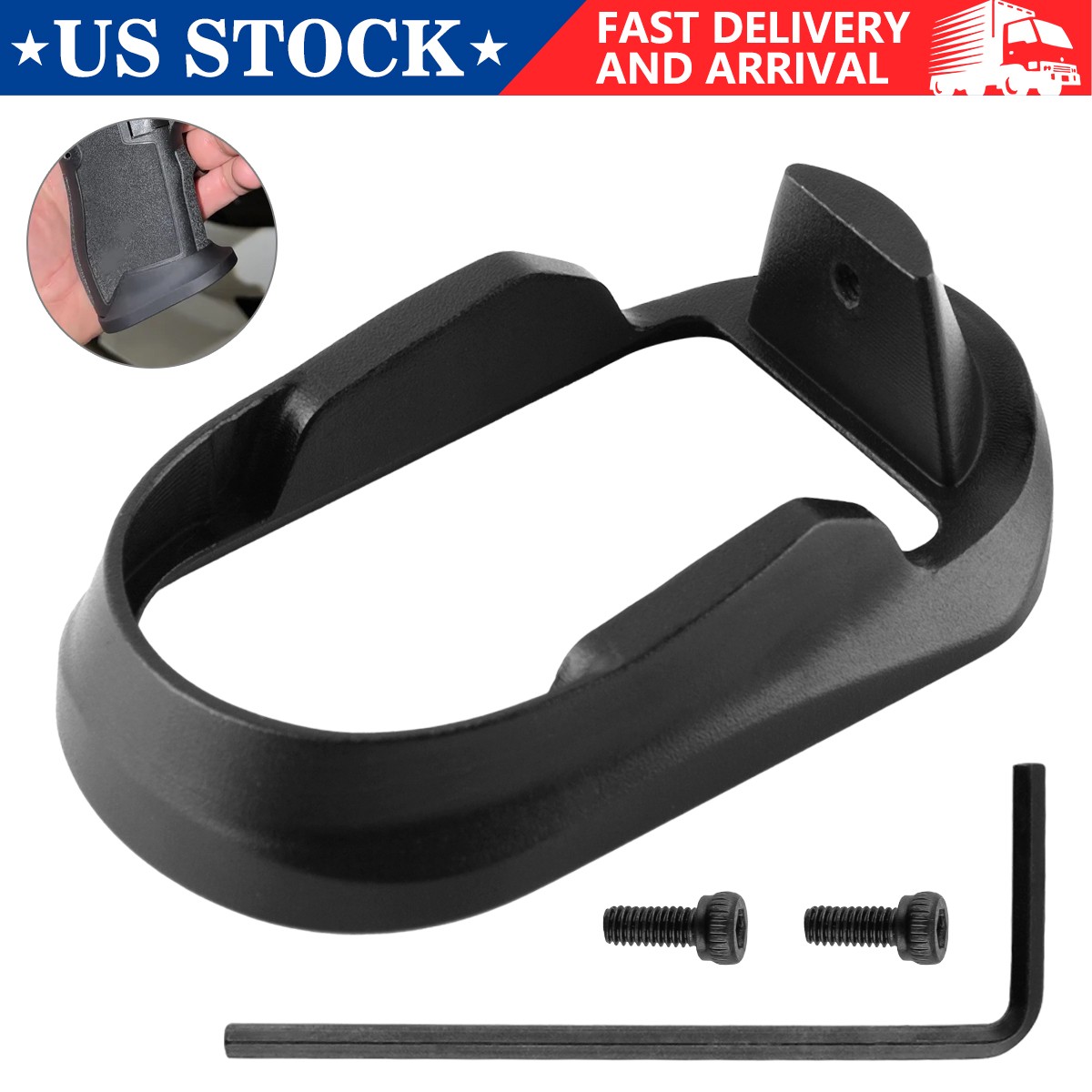 NEW Flared Aluminum Magwell for PSA Dagger Compact Black