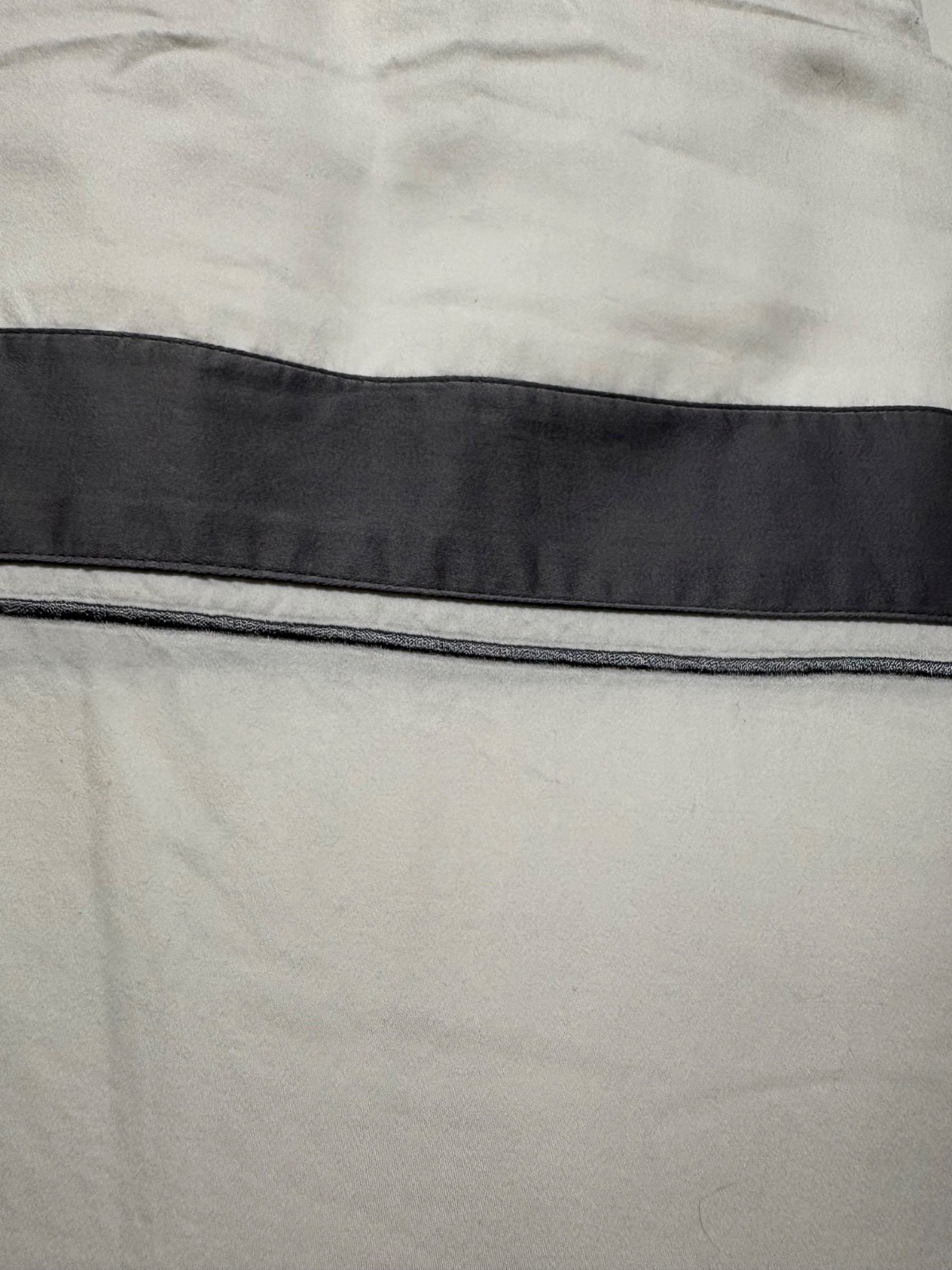 frette king flat sheet white with grey trim
