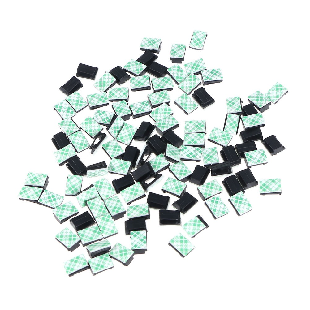 100 Pcs Cable Clamps Adhesive Cable Clips Wire Clips Wire Cord Holder