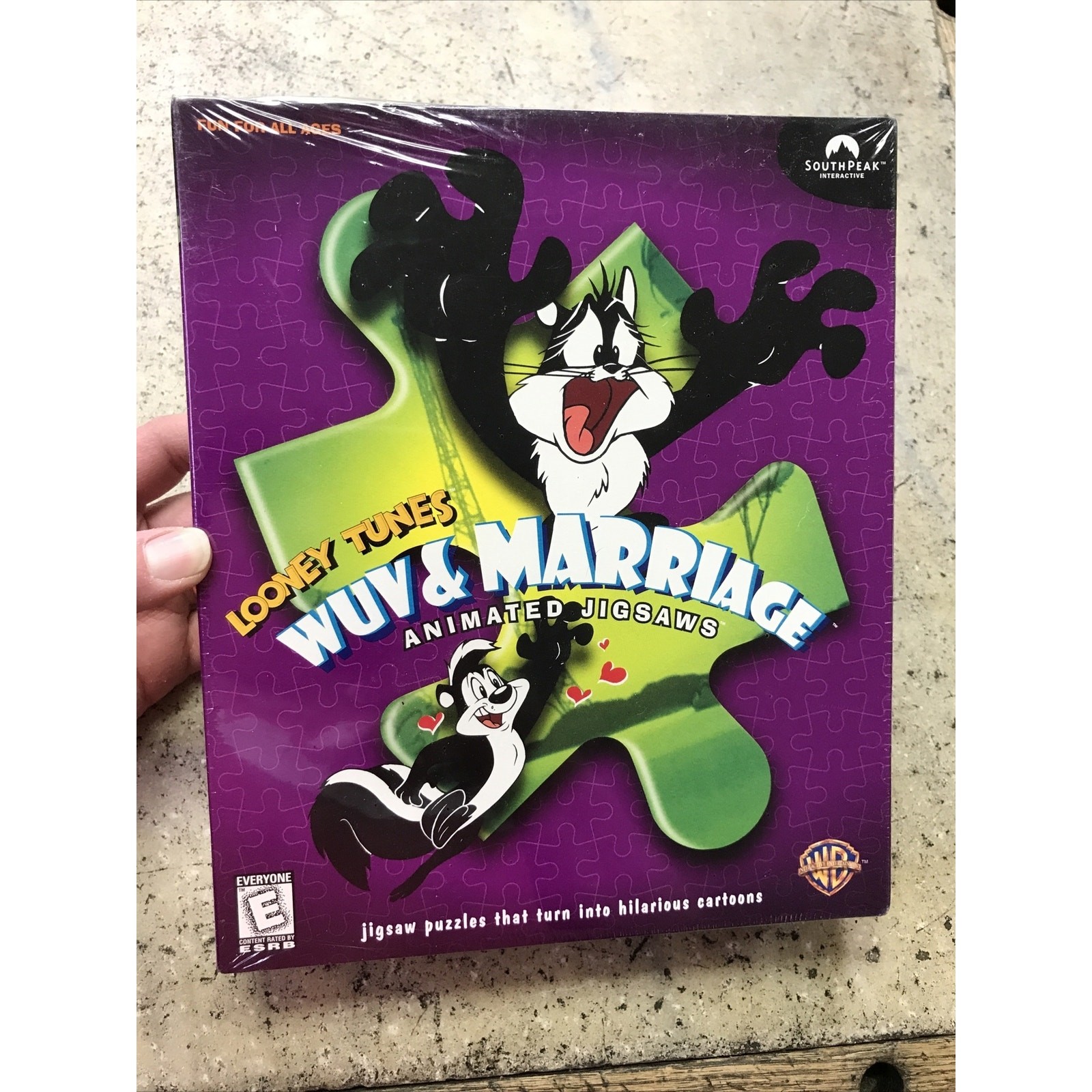 New Looney Tunes Animated Jigsaw Puzzles PC Game Vintage 1998 "Wuv & Marriage"