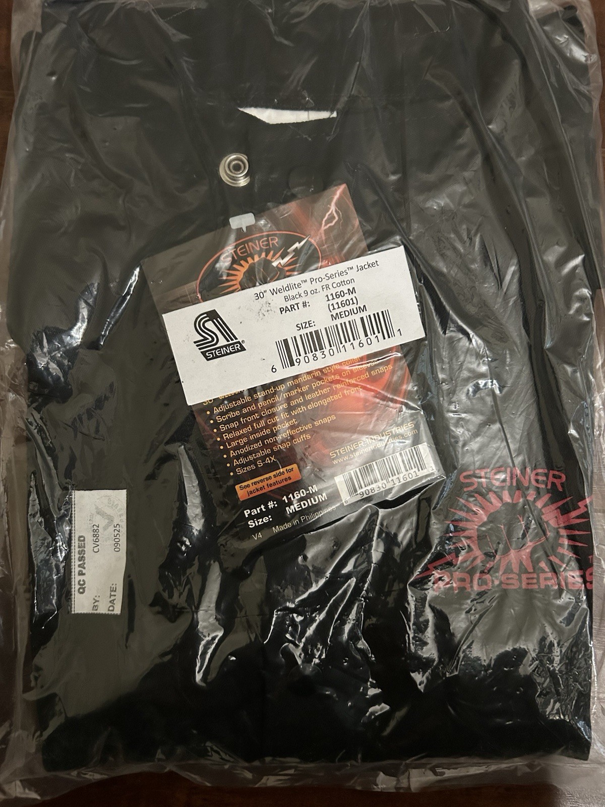 Steiner Pro-Series Weldlite Flame-Retardant Cotton Welding Jacket Medium 1160-M
