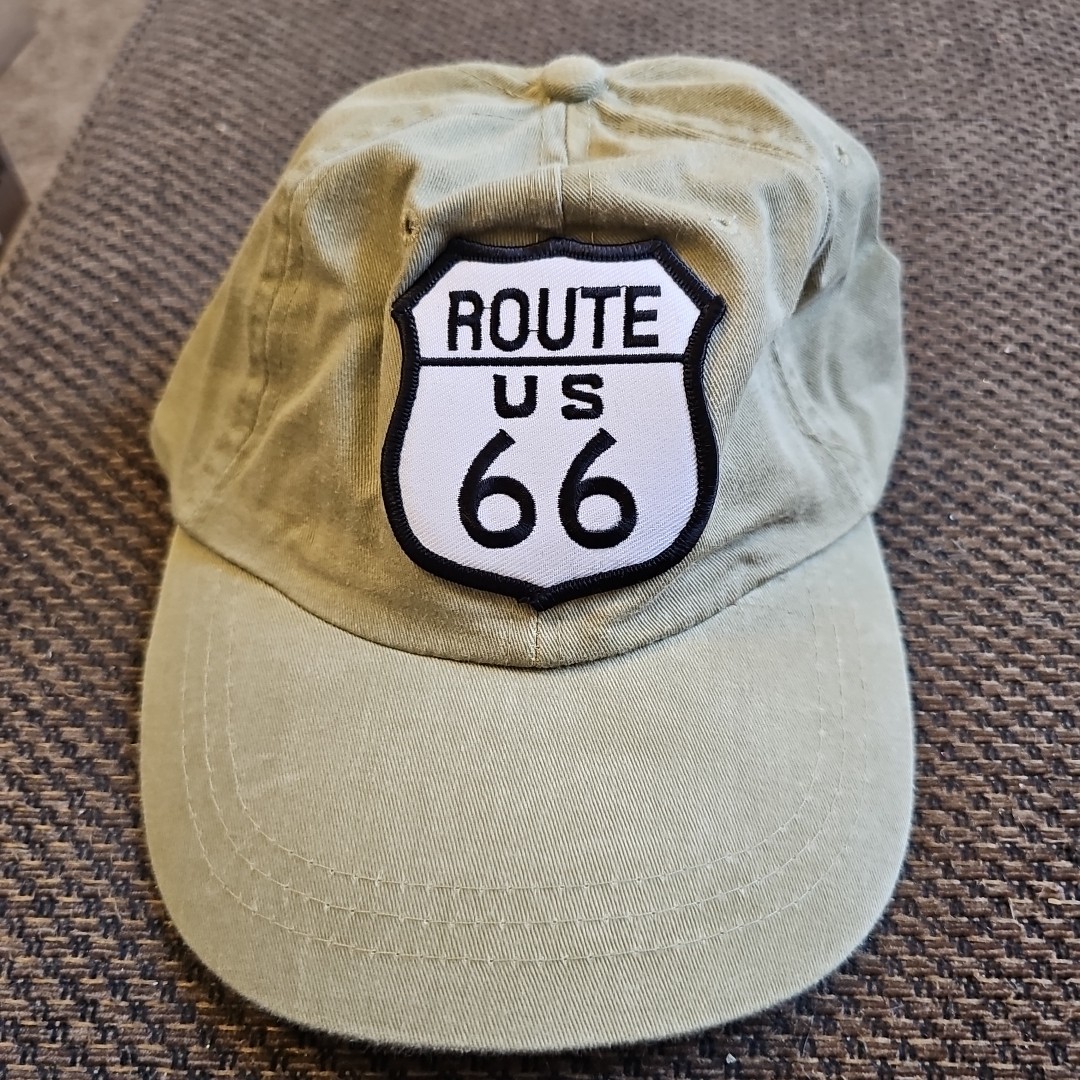 New ROUTE US 66 Hat Cap Khakis Embroidered NoveltyHat Adjustable Toppers
