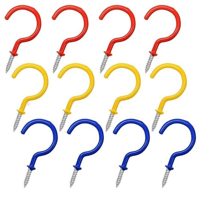 12 ct 3 inches vinyl-coated cup hooks pound end