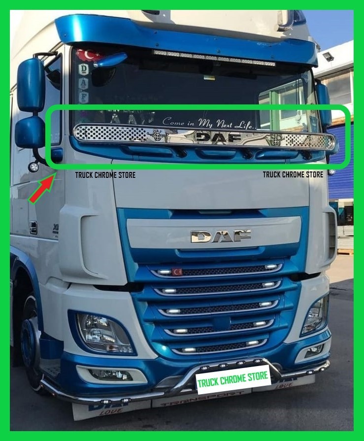 XF  106      TUBULAR STONE   CATCHER  CHROME    1 SET.     Fits DAF
