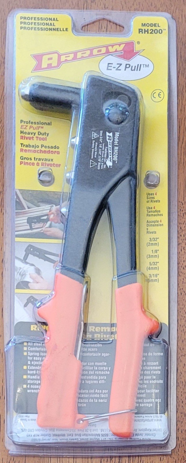 ARROW "E-Z PULL" RH200 PROFESSIONAL RIVET TOOL AND RIVETS
