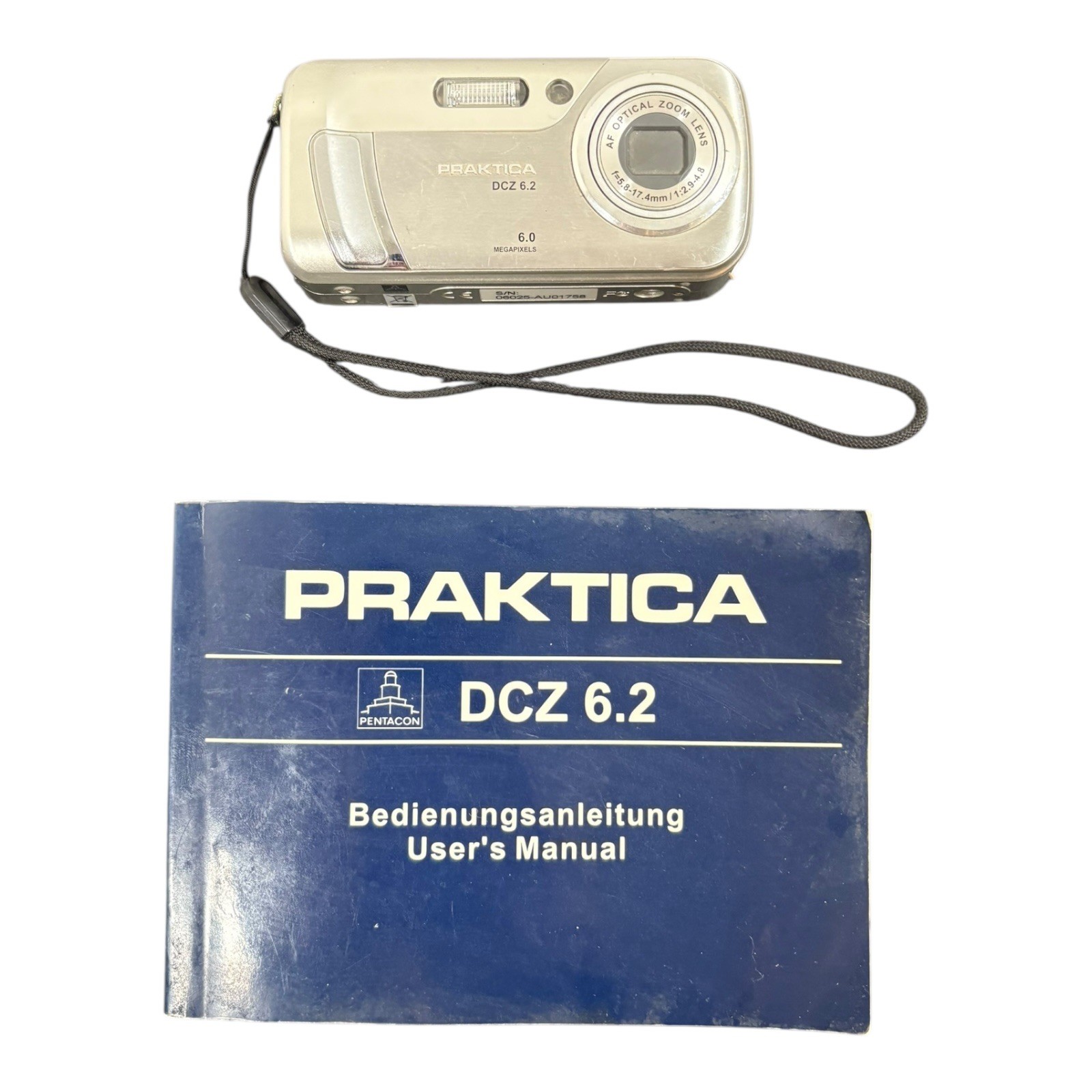 Praktica DCZ 6.2  Digital Camera with Memory Card - Tested Working - VGC