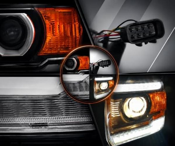 Headlight Assembly Compatible with GMC Sierra 1500 2014 Left / Driver Side