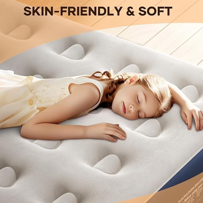 TWIN Air Mattress 13” Raised with Built-in Pump for Home & Camping Comfort