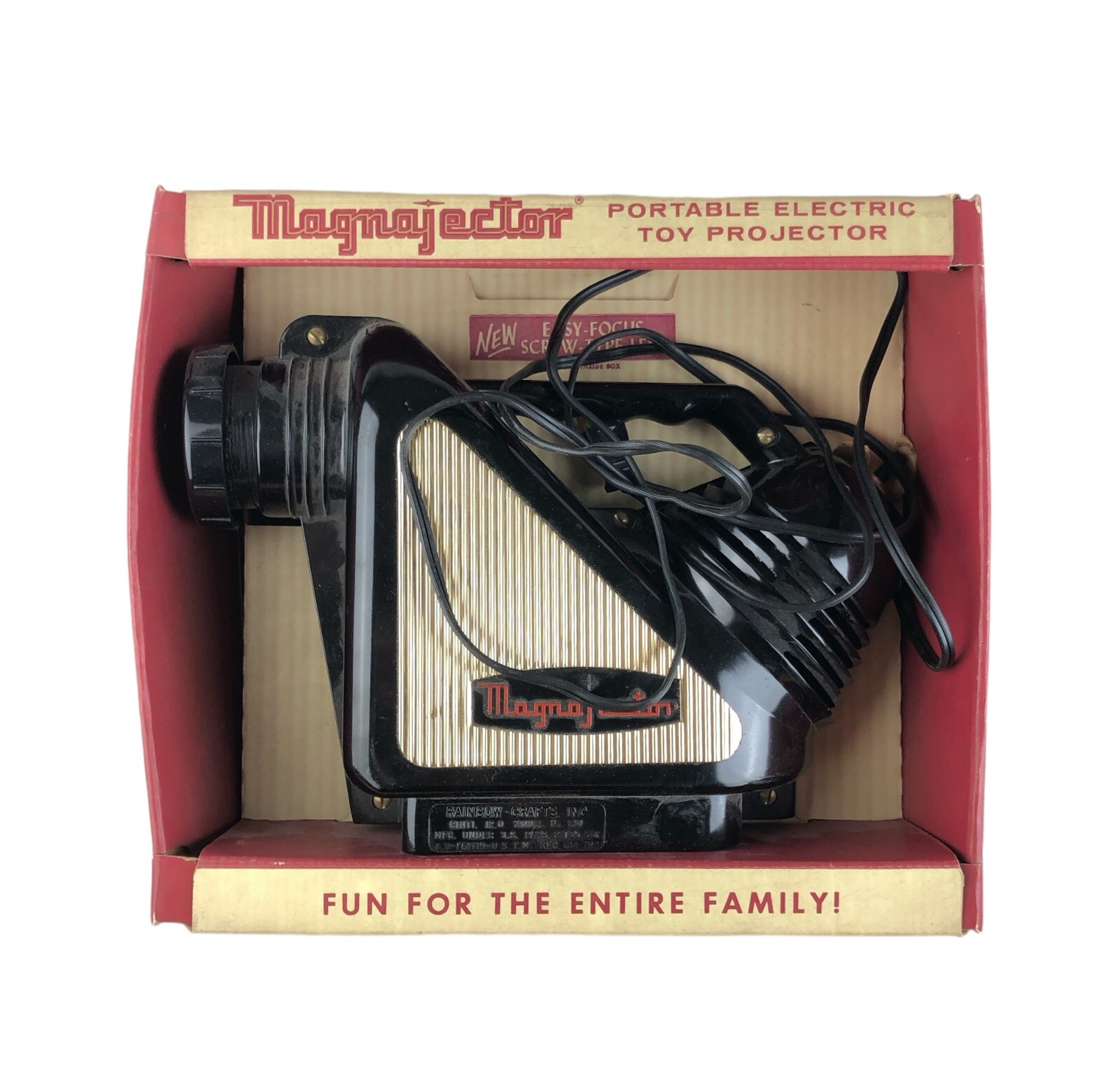 MAGNAJECTOR VINTAGE PROJECTOR IN ORIGINAL BOX 1960's. Rainbow Crafts Inc. Works