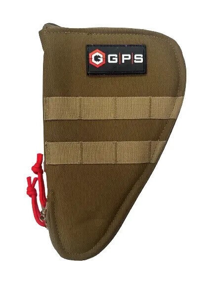 GPS Outdoors GPS1004CPCT Contoured Tan Holds 1 Handgun Lockable Pistol Case