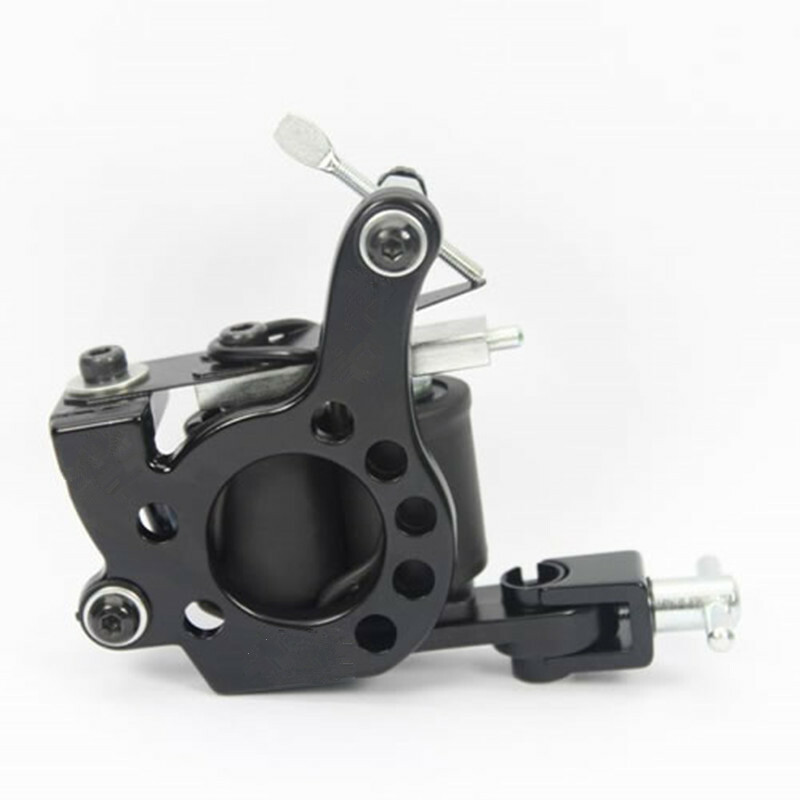 US Stock 10 Wrap Coil Top Iron Tattoo Machine Gun Supply For Kit Power Set Black