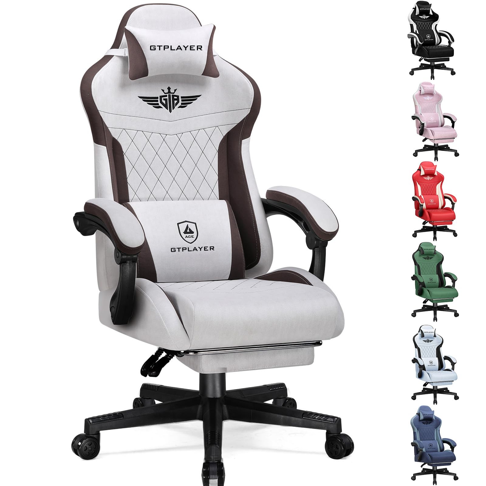 Gaming Chair with Footrest, Big and Tall Game Chair High Back Computer Office...