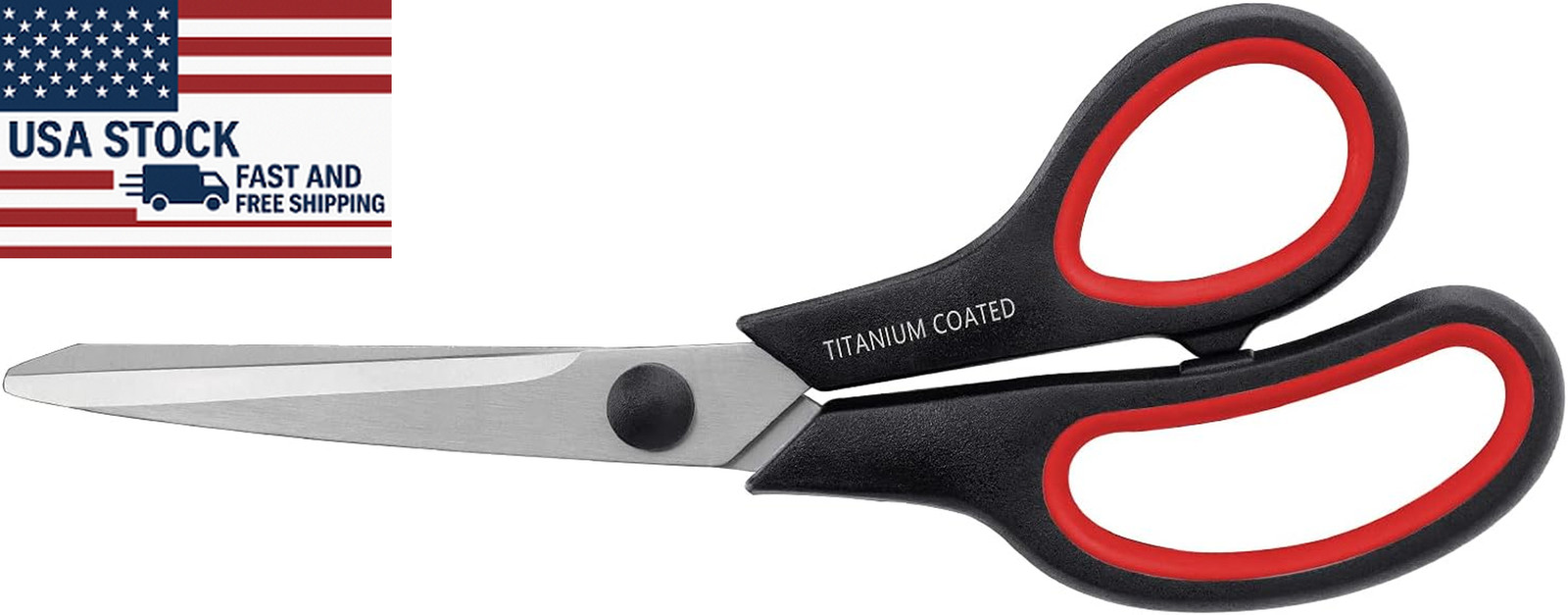 8 Inch Titanium Coated Multipurpose Scissors Sharp Blades for Home Office School