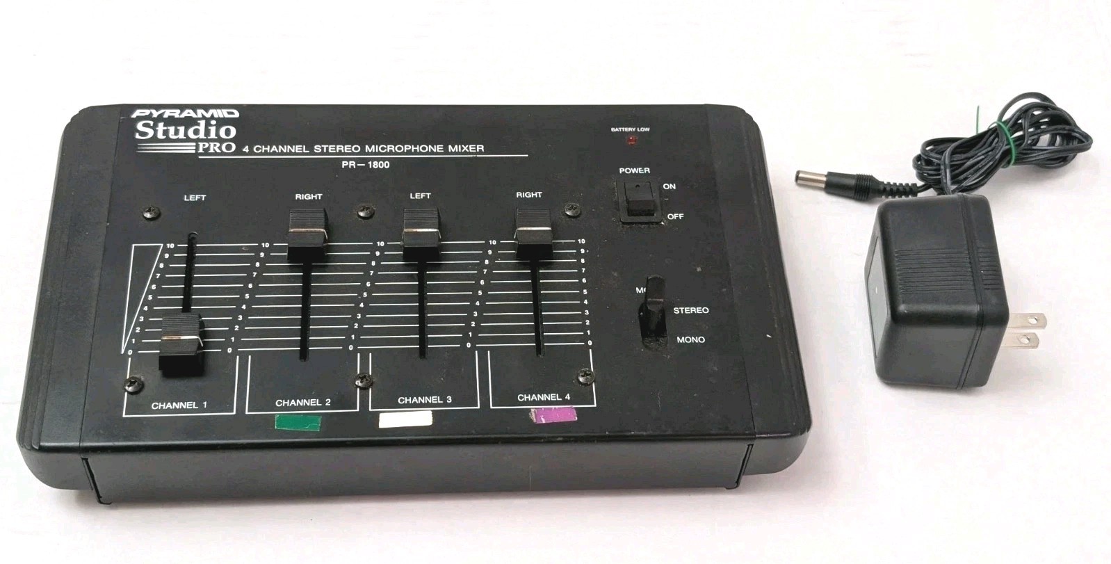 Pyramid Studio Pro 4 Channel Stereo Microphone Mixer Model PR-1800