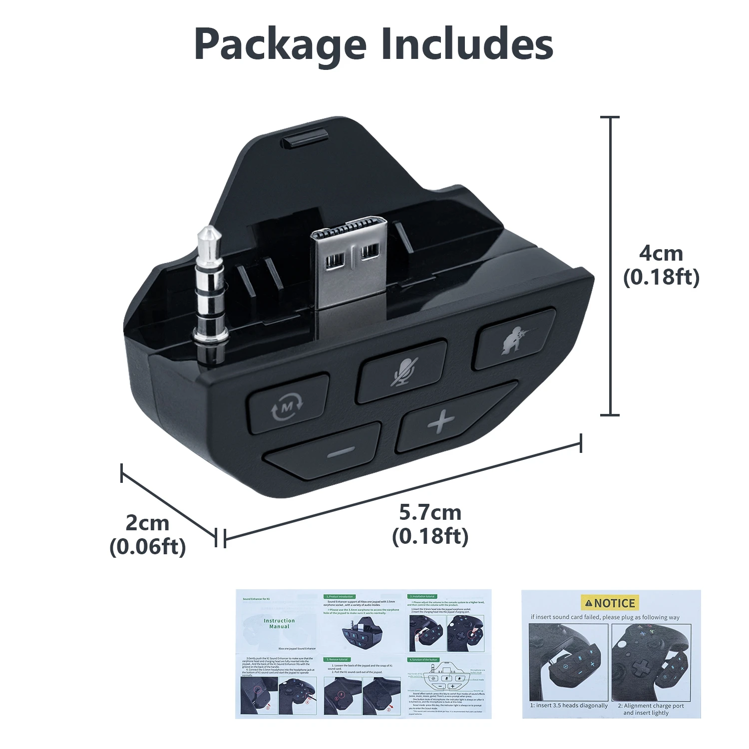 Sound Enhancer Adapter for Xbox One 3.5mm, Series S/X