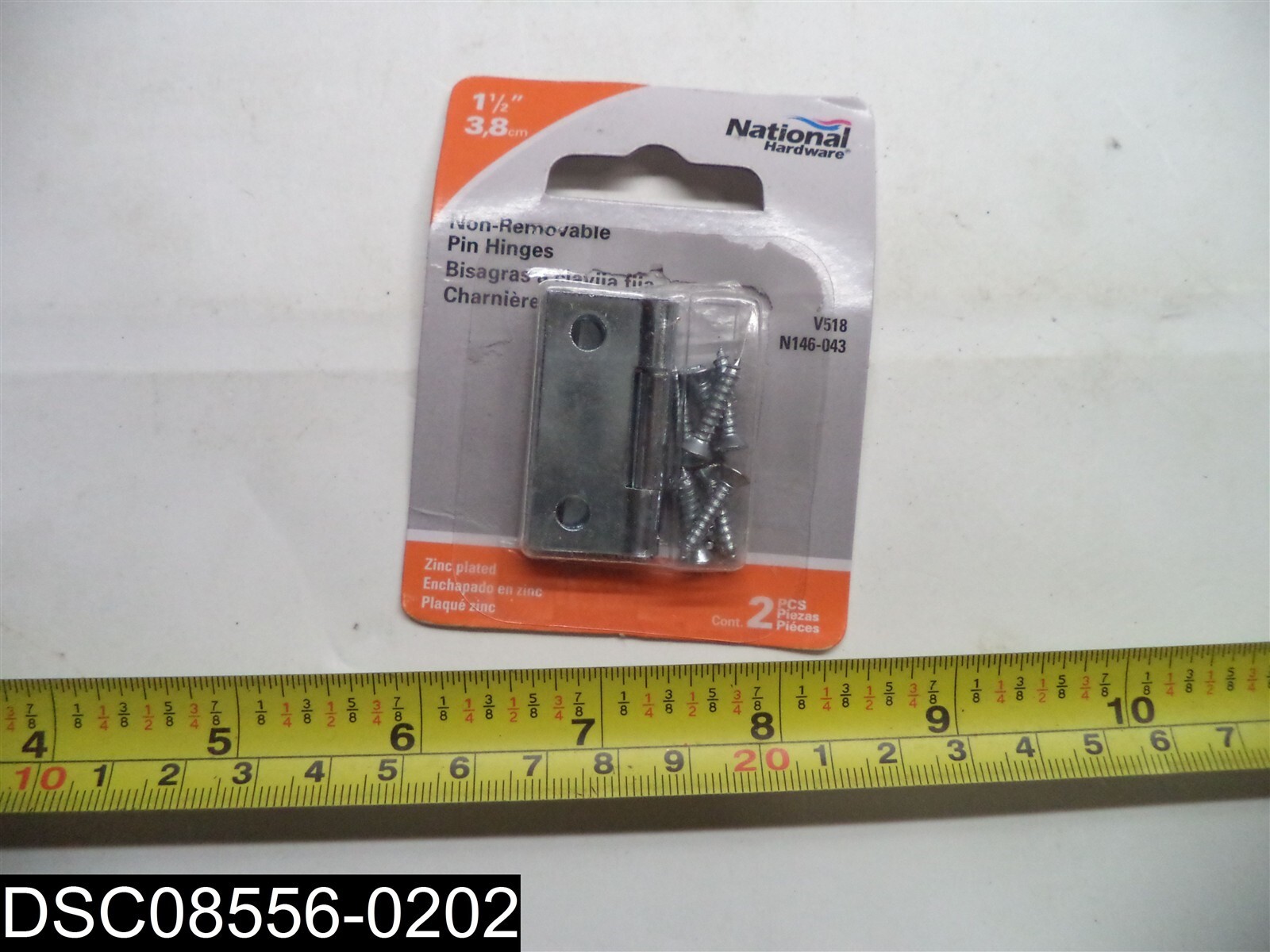 QTY=10( 5 PKS of 2) N146-043 National Hardware 1-1/2" Non Removable Pin Hinges