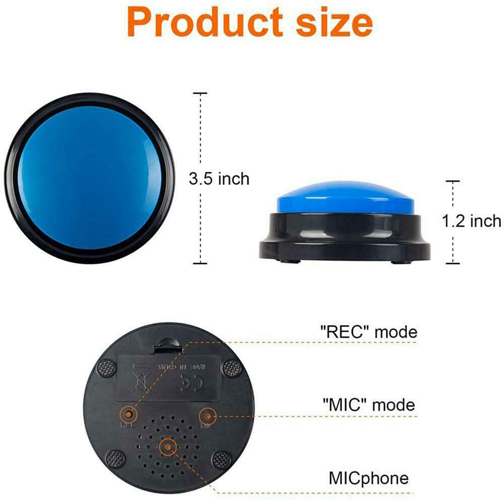 Dog Buttons Pet Training Communication Toys Recordable Talking Speaking Starter