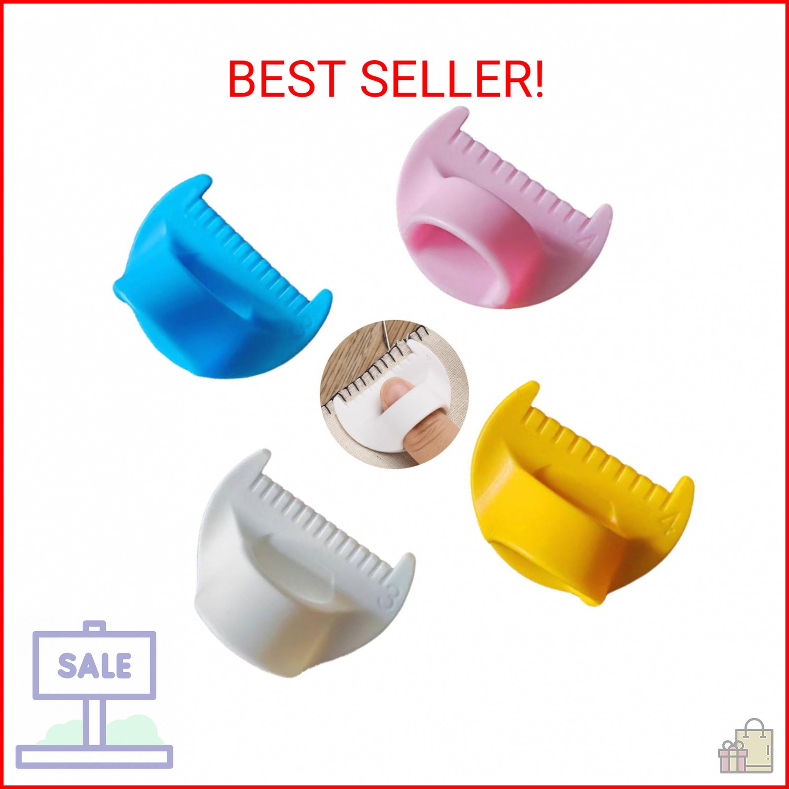 4Pcs Edge Stitch Lock & Sewing Templates (3mm/4mm) Hand Stitch Guide Tool