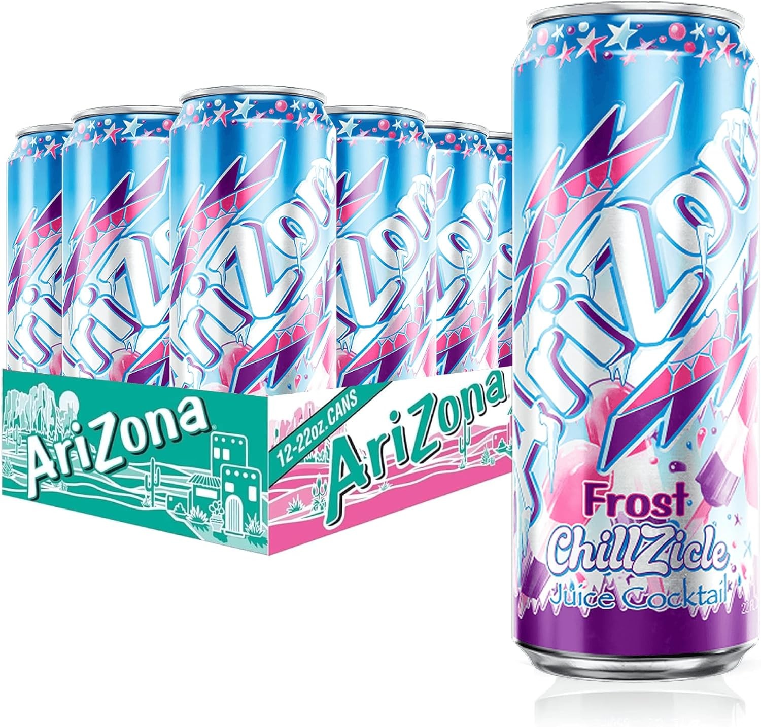 AriZona Frost Chillzicle | Fruit Juice Cocktail | 22 Fl Oz (12 Pack)