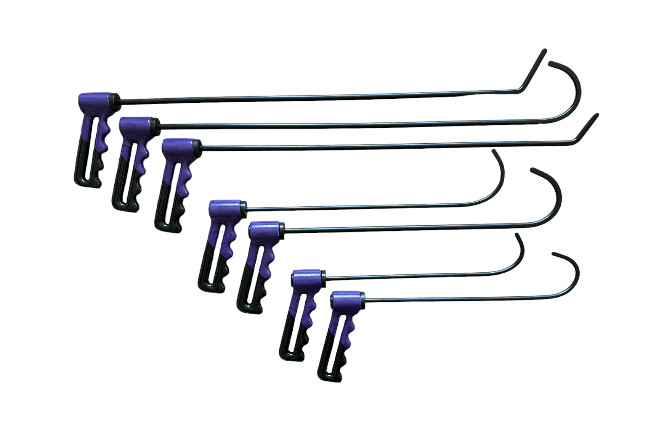 Purple Moon Rod Set 7-Piece Spring Steel PDR Tool Set with Rotatable Handles