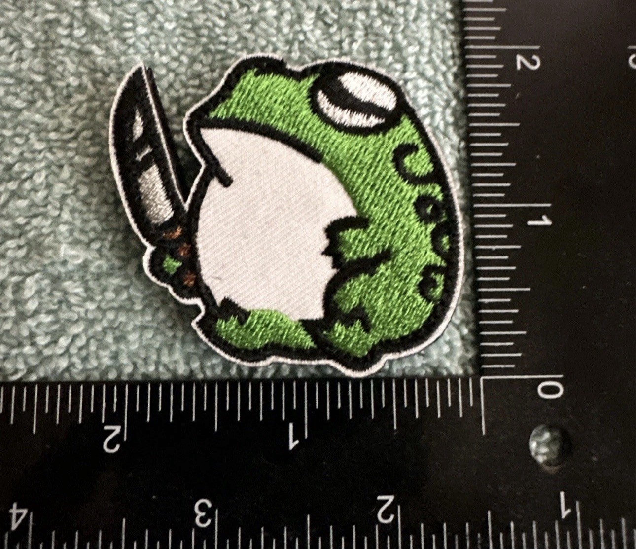 PEACE WAS NEVER AN OPTION FROG 2x2 Embroidered Morale Patch Hook Backing NEW