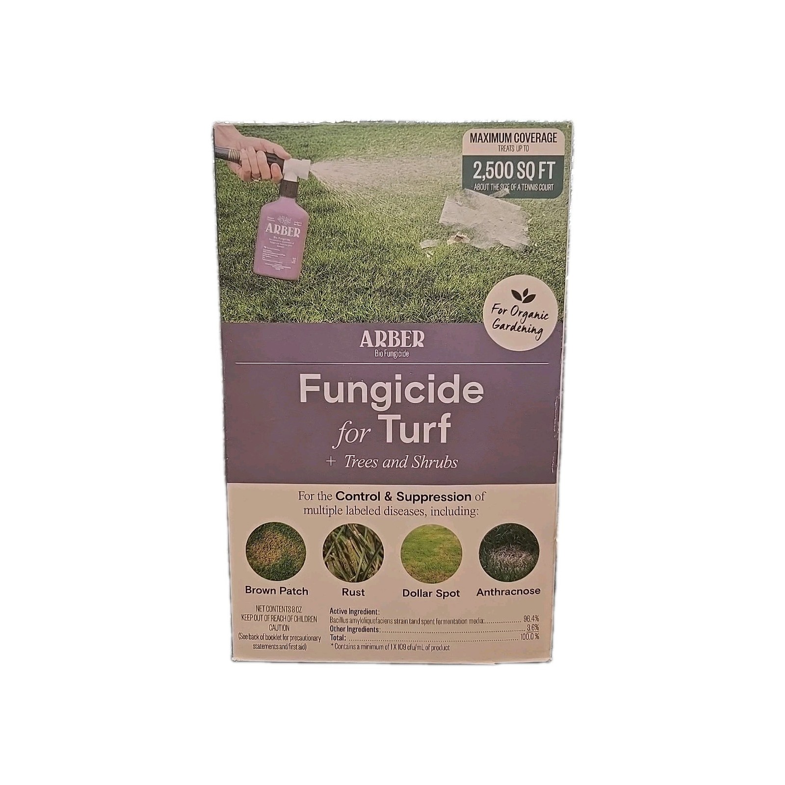 Arber 8oz Organic Turf Bio Fungicide Concentrate Indoor & Outdoor Use W/ Sprayer