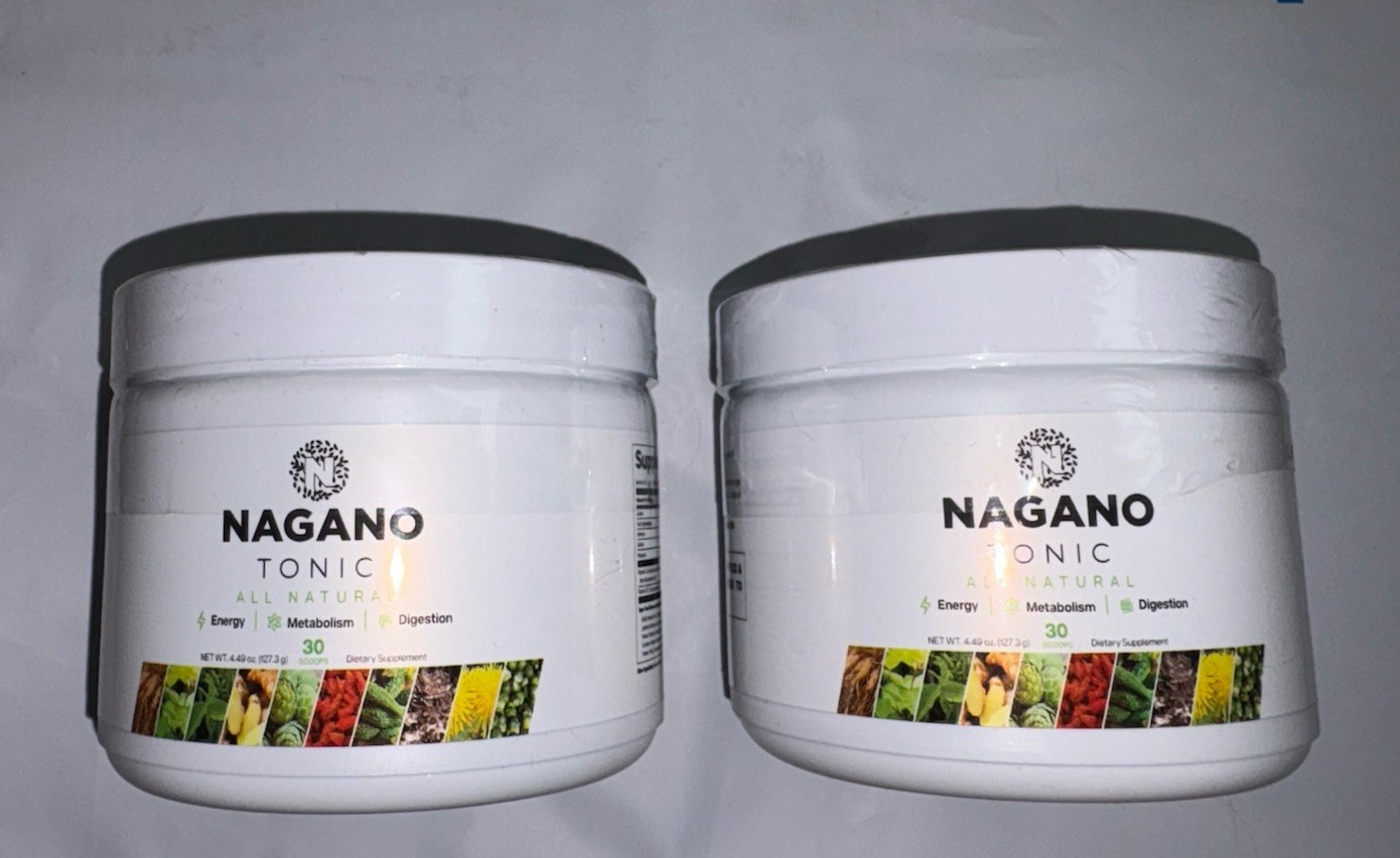 Lot of 2 Nagano Tonic Powder Energy Weight Managment All Natural 30 Scoops NEW