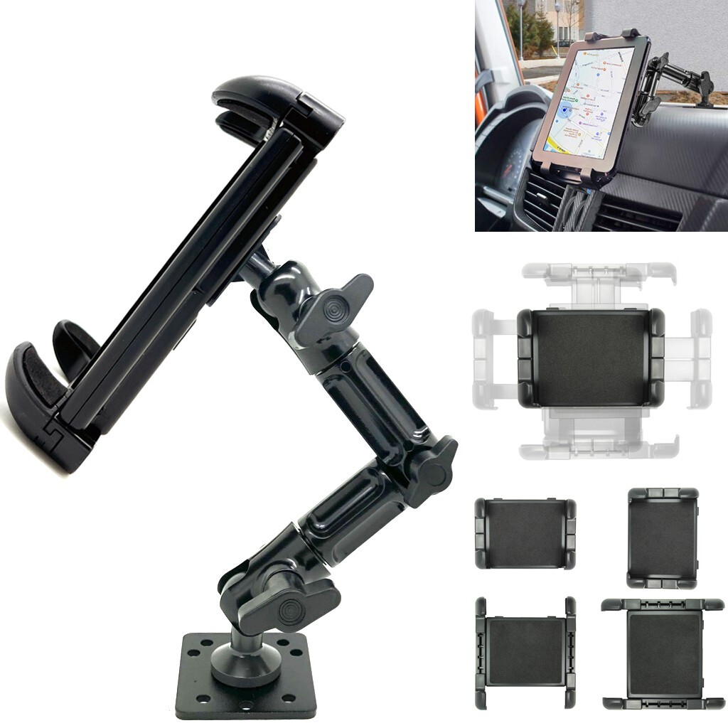 Heavy Duty Tablet ELD Aluminum Dashboard Wall Mount and AMPS Drill Base for iPad