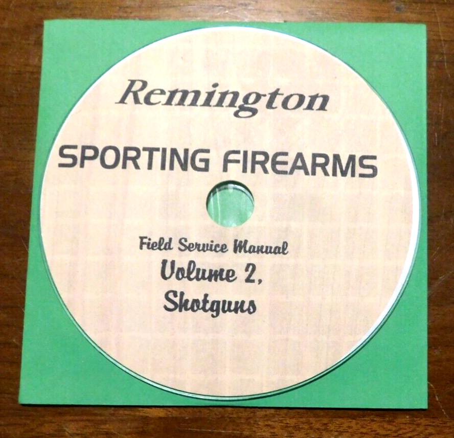 Remington Shotguns Shop Manuals collection CD-ROM