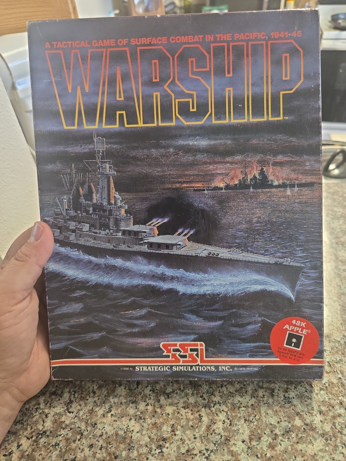 SSI WARSHIP-SURFACE COMBAT-WWII Game Pacific  -APPLE- 1986