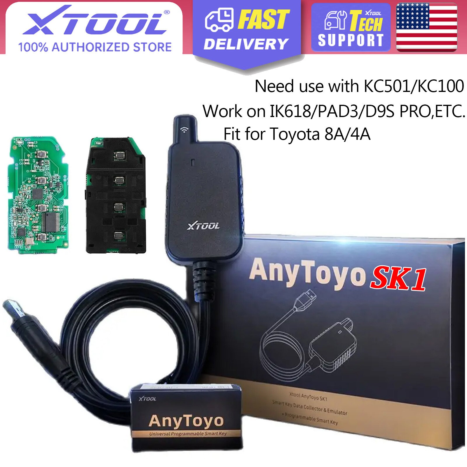 USED XTOOL SK1 Key Program Tool For Toyota For Lexus use w X100PAD3 Programmer
