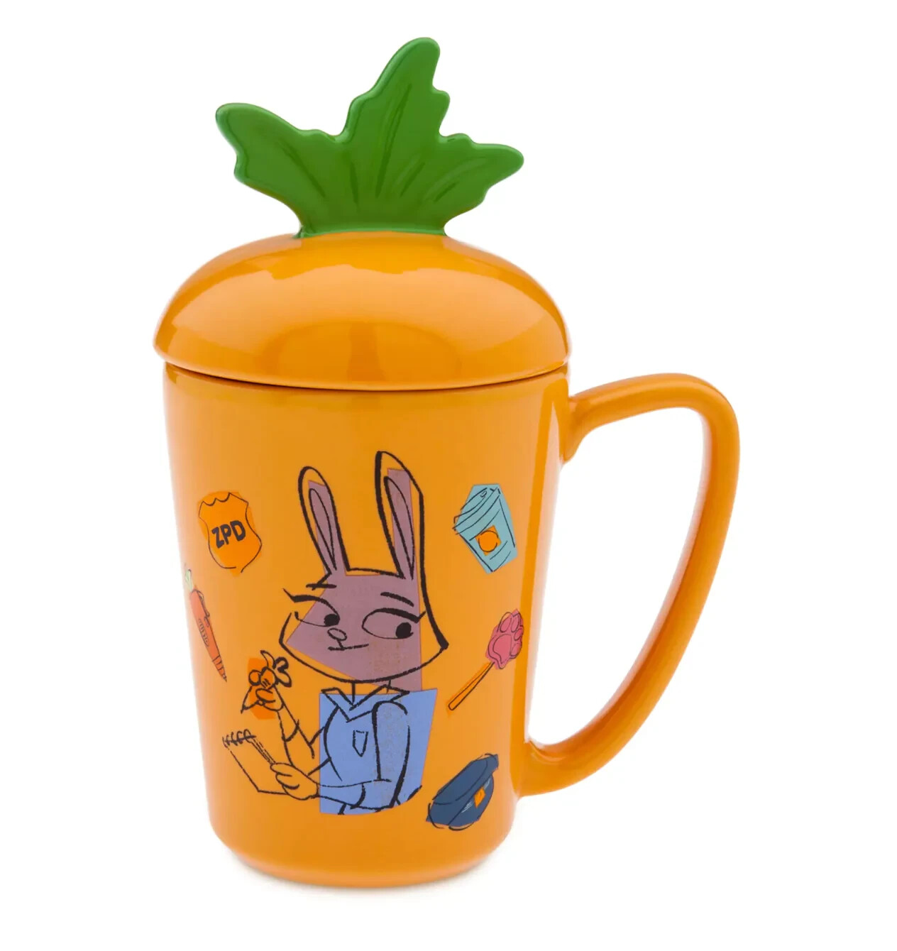 Disney Zootopia ZPD Judy Hopps Carrot Mug with Lid New with Tags!