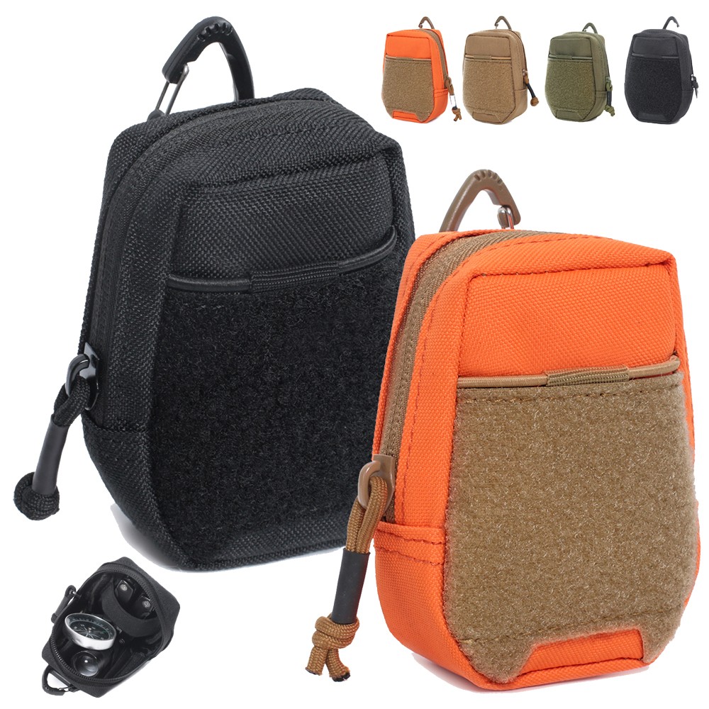 Tactical Organizer Molle Pouch Coin Purse Pocket Credit Card Holder Waist Pack