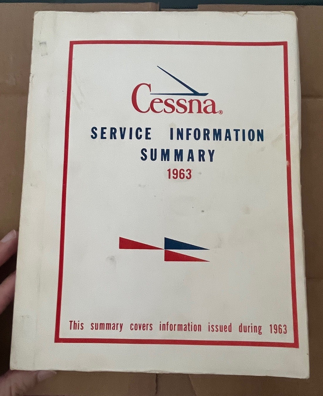 1963 Cessna Service Information Summary Manual All Models, Original