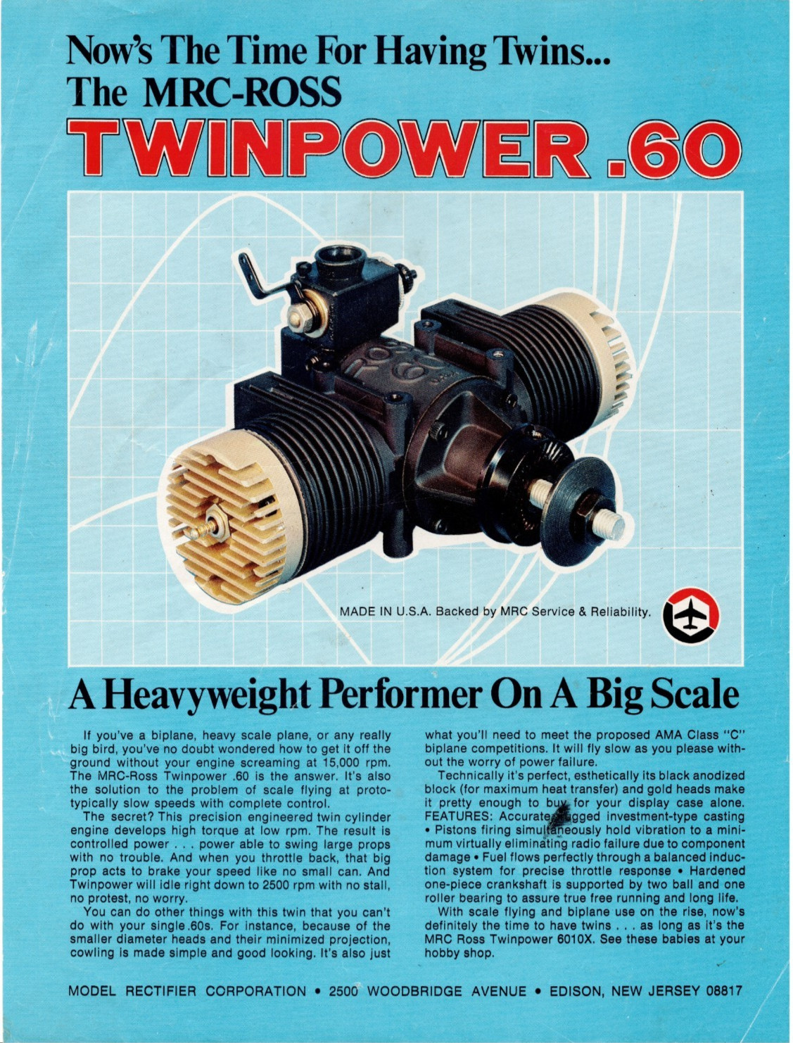 Vintage Model Airplane Engine Papers