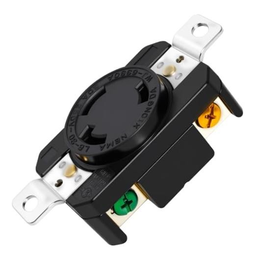 Pack NEMA L6-30R Flush Mount Locking 1 NEMA L6-30R Locking Receptacle