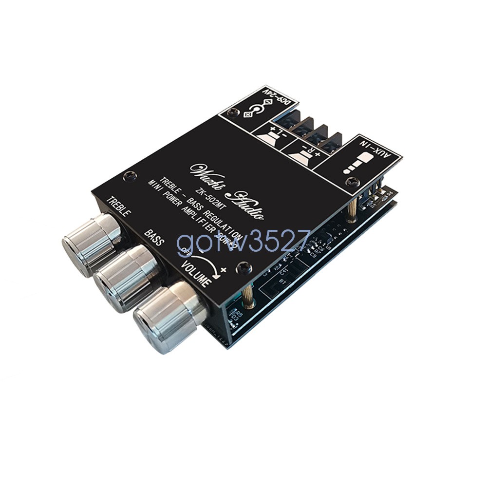 502MT 50Wx2 Bluetooth Audio Amplifier Module with Tone Control 2-Channel Stereo